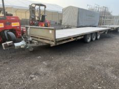 SBS triaxle flatbed trailer