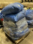 13 - 15m x 3m ivory pleated tied roof linings and 2 - 15m x 3m ivory pleated hip end linings