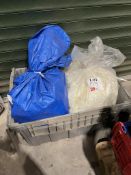 1 - Custom Covers 12m x 3m ivory pleated Bell Extension roof lining, with hexagonal sail cuts