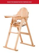 2 - Wooden children's high chairs, each with crate