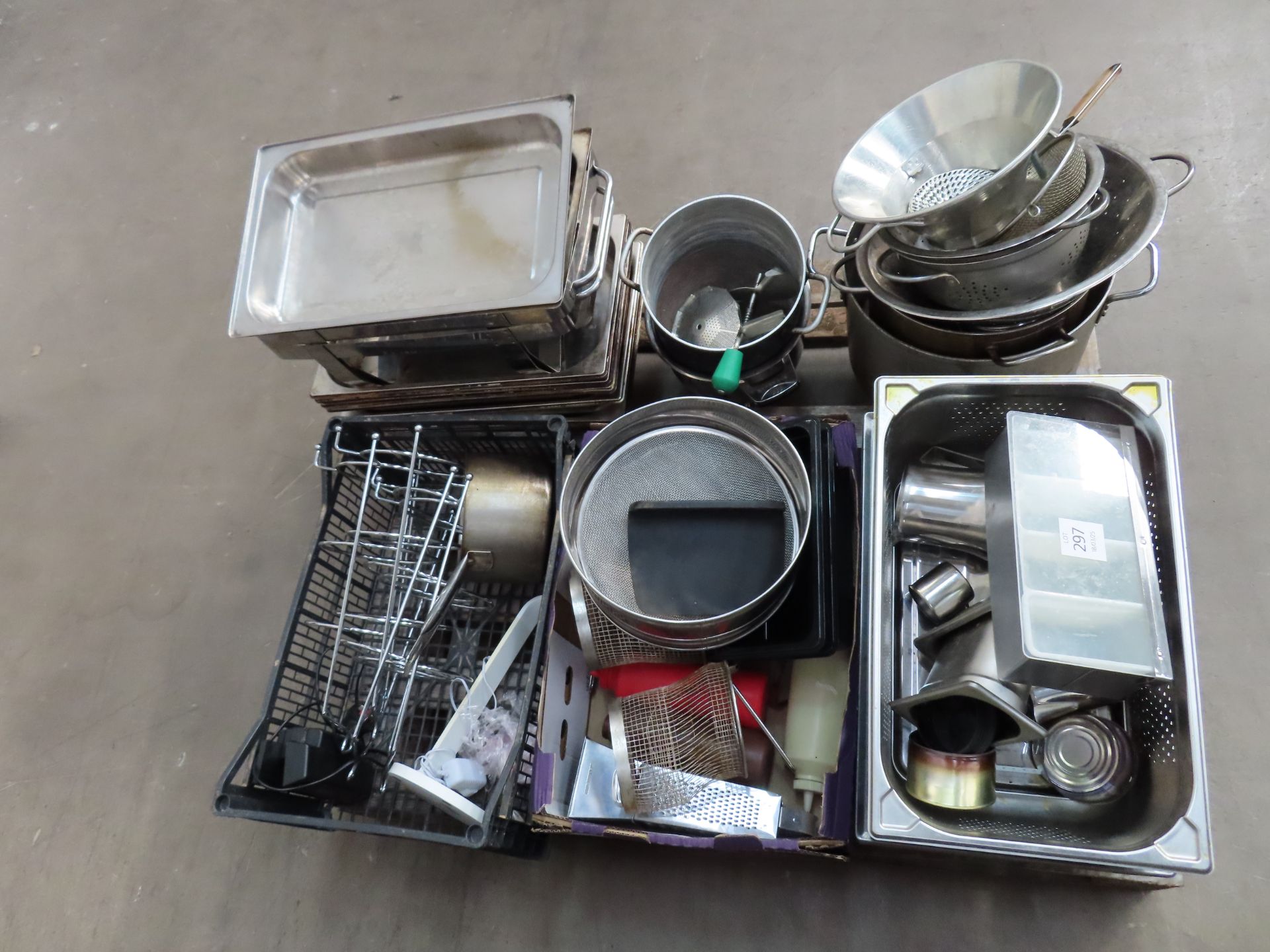 A Pallet of Various Restaurant Metalwear