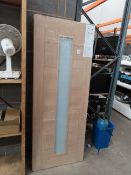 2 x PALMA 1 Light Satin Internal Doors, Type:-PALERMO1LSAT30, SIZE:- 1981 x 762 x 35mm