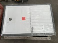 White Pearl Stone Shower Tray - 1400 x 900mm