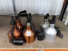 6 x Suspending 'Rustic' ceiling lights