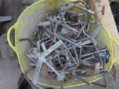 A Qty of Metal Screed Chairs/ Stirrups