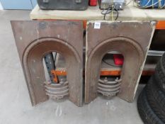 2x Cast Iron Fire Inserts