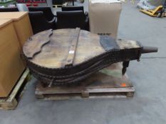 Vintage Forge Bellows ‘working’ – has 3 legs fitted and has been used as a coffee table.