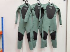 3 x TWF XT3 Kids Wetsuits - size K12