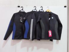 4 x Two Bare Feet Full Zip Wetsuit Jackets - size small (Unisex)