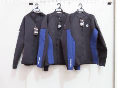 3 x Two Bare Feet Full Zip Wetsuit Jackets - size x-large (Unisex)