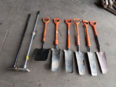 WORKMAN Tools - 6 x Insulated Spades (Max 1000v) and 2 x Tarmac Tampers.