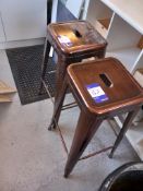 2 x Metal Bar Stools