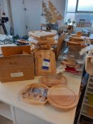 Quantity of Various Wooden Boards (Breakfast, Cheese, Wine), Aprons, Rolling Pins, Sea Shell Hors