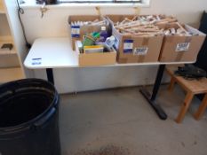 Table and 3 x Shelving Units