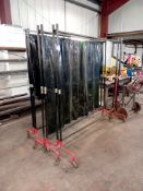 3 x Mobile welding frames (2 x with screens)