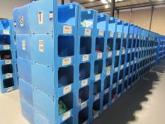 Large quantity of assorted clothing to part row T (including corrugated pigeon holes)