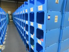 Large quantity of assorted clothing to part row I (including corrugated pigeon holes