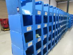 Large quantity of assorted clothing to part row P (including corrugated pigeon holes)