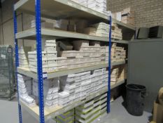 Large quantity of assorted shoes to 2 bay rack (including rack)