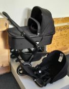 Joolz Hub Black Stroller, Carrycot, Rain cover, Adapters