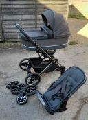 Hartan Mercedes-Benz Deep Sea Carry Cot and Seat Unit (missing hood for seat unit, With extra