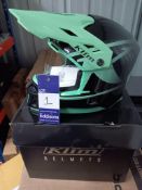 Klim Helmets F3 Helmet ECE SM Icon Black Motorbike Helmet - Winter Mint; Size - Small