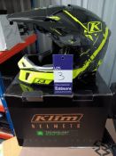 Klim Helmets F3 Helmet Yellow/ Black; Size Large