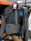 Klim Traverse Motorbike Jacket; Colour: Black/ Kinetic Blue/ 4050-002-150-000; Size: XL; RRP £500