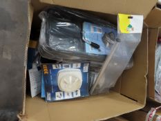 Contents of Box Including Levelling Chocks, Wheel Clamp, Carafoot etc