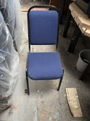 50 x Blue Metal Banquet Chairs