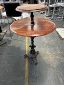 1 x 2 tier Low Bar table