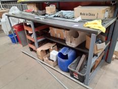 Quantity of M12 bars, stock trolley, extension leads etc.
