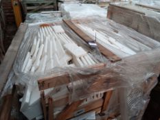 Qty Avalon rockface 10 x FL approx. 440 13.5m2 - Rough split Marble 100mm x Free Length, white