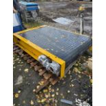 Heavy duty modular slat belt conveyor, 1200mm wide belt, 1800mm long with a .75KW MOTOR