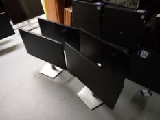 4x Dell P2422H Monitors (2x Single Stand, 1x Double Screen Bracket) Located in Stockport