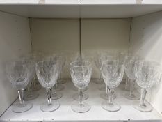 Qty of Waterfold Crystal Glass Long Stem Red Wine Glasses