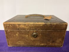 W & J Milne Leather Jewellery Box and Contents