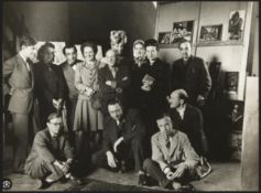 Brassai – Group at Picasso’s House, 1944, B/W Photograph, Later Print, Signed and Stamped,