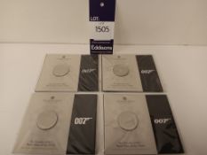 4x The Royal Mint 007 £5 Coins