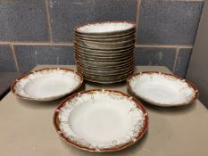 20c KPM Marked Gold Painted Dishes - some damaged