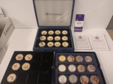 Westminster Diamond Wedding Photographic Portrait; Set of 12x Cook Island One Dollar etc