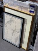 4x Framed Maps including 2x Ireland, 1x West India Islands and Central America and 1x Dublin