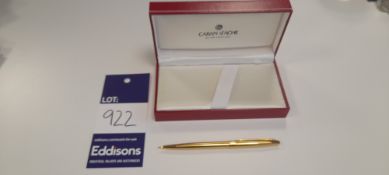 Caran d'Ache gold plated ballpoint pen