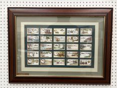 4x Framed Hunting/ Fishing Themed Cigarette Card Set