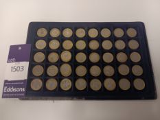Tray Containing 44 x £2 Commemorative Coins