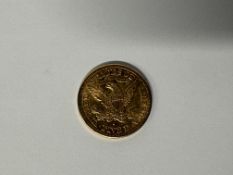 1880 Gold Liberty 'Half Eagle' Coin