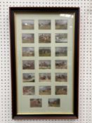 5 x Framed Horse & Hound Themed Cigarette Card Sets