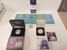 5x Queen Mother 80th Birthday Commemorative Crowns; The Queen Mother Centenary Coin; Australian 5 Do