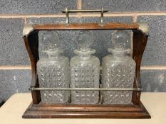 Triple Decanter Tantalus - Unlocked, No Key