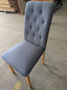 Set 4 grey chairs Width 44cm, total height 99cm, seat height 49cm